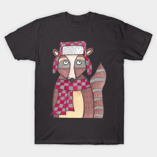 Winter Raccoon T-Shirt